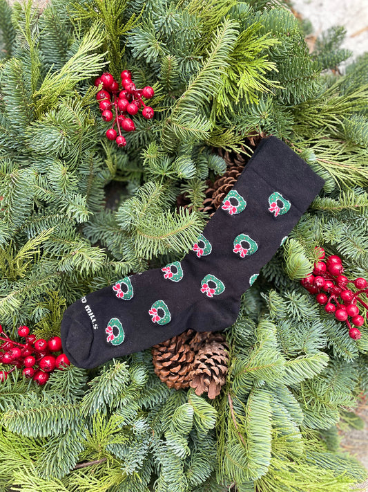 Christmas Wreath Sock