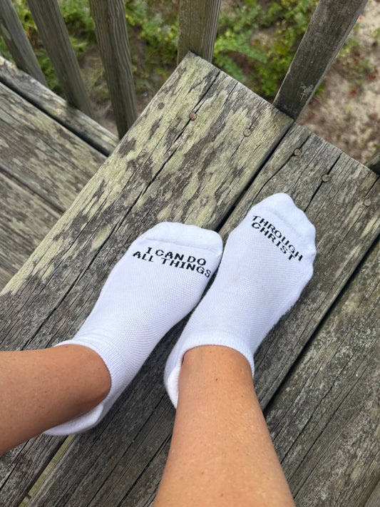 All Things Through Christ Footie