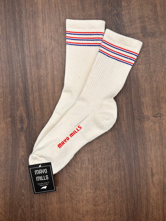 Patriotic Striped Crew